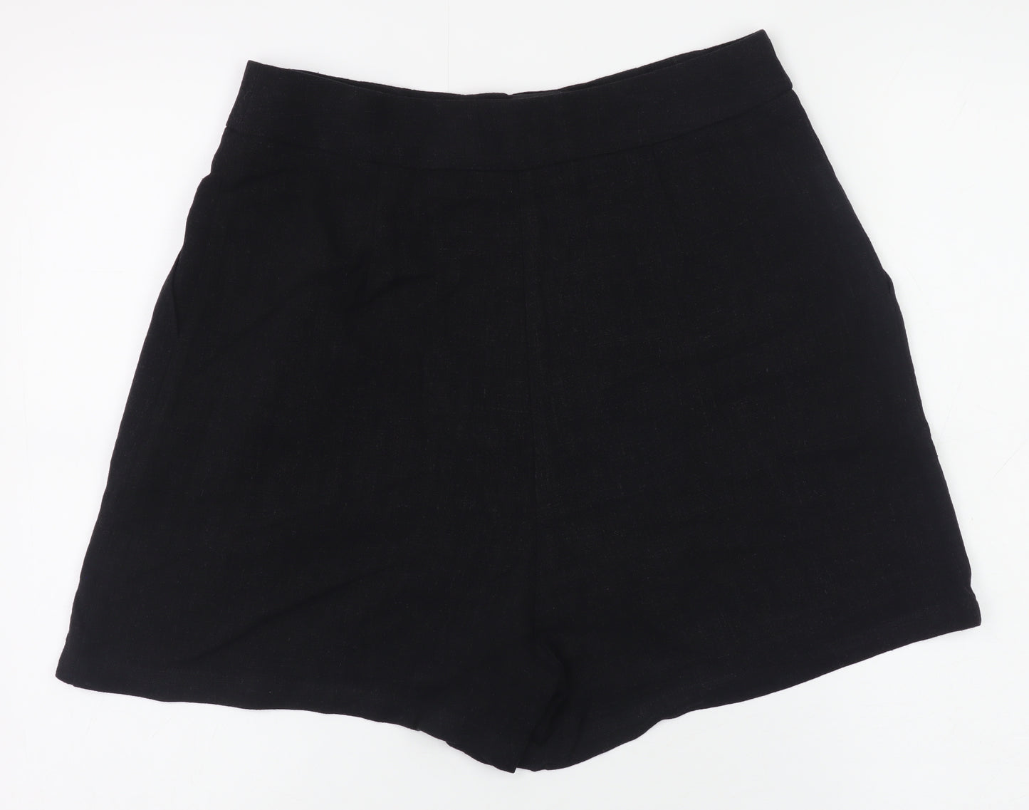 ASOS Women Black Size 10 High-Waist Chino Shorts