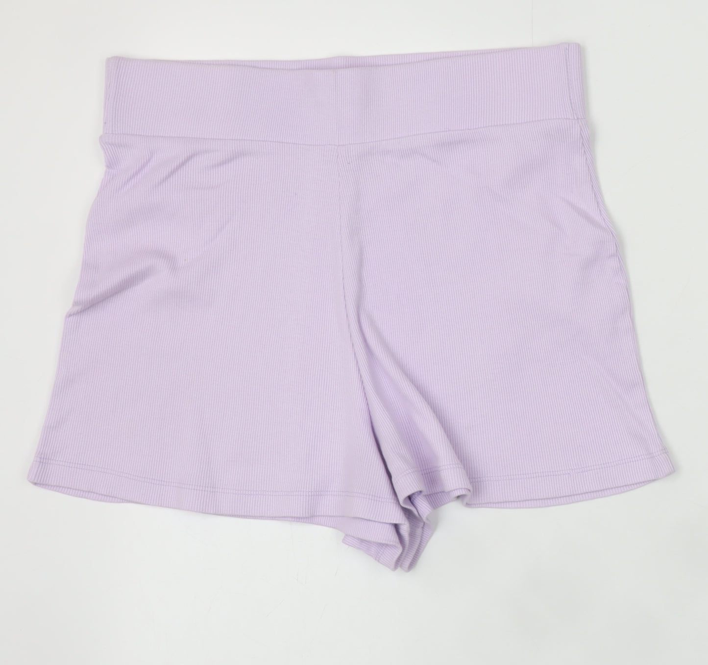 Threadbare Women’s Lilac Ribbed Biker Shorts UK 8