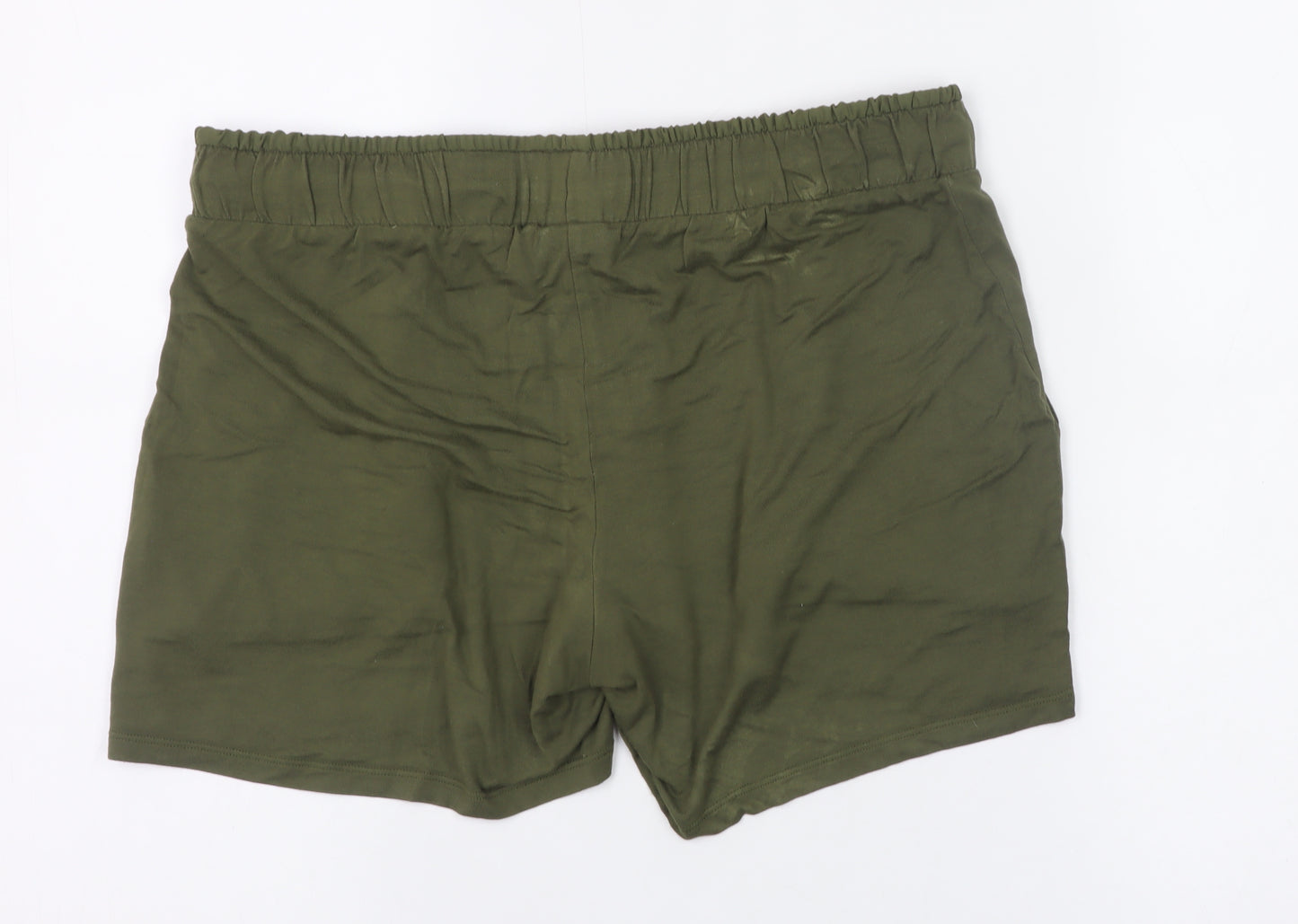 Next Maternity Green Drawstring Viscose Shorts Size 10