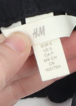 H&M Women’s Black Cotton Drawstring Shorts Size S