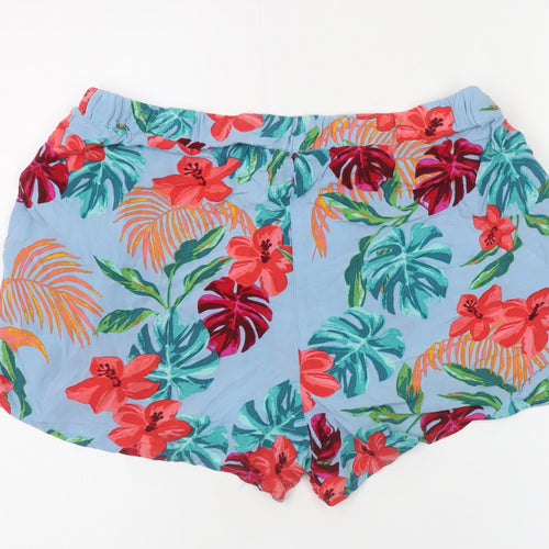 Red Herring Women's Multicoloured Floral Viscose Shorts Size 16