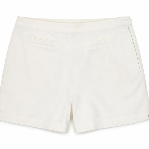 Berkertex Women White Chino Shorts Size 14 High Rise Lightweight