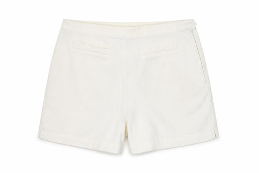 Berkertex Women White Chino Shorts Size 14 High Rise Lightweight