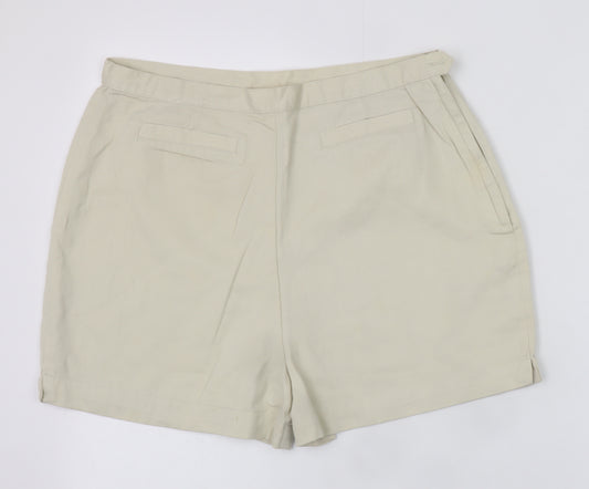 Berkertex Women Beige Size 14 Chino Shorts Cotton Blend