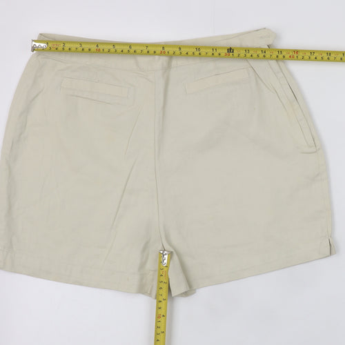 Berkertex Women Beige Size 14 Chino Shorts Cotton Blend