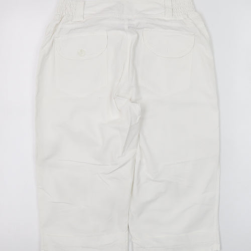 La Cotonnière Women White L Cargo Cotton Shorts