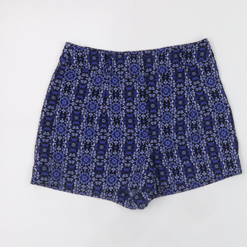 Forever 21 Womens Blue Floral Print XS High Rise Shorts