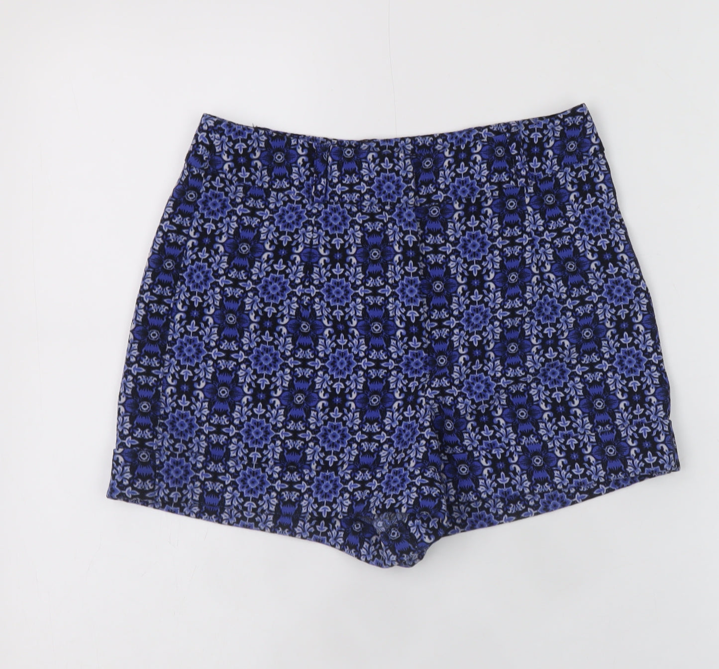 Forever 21 Womens Blue Floral Print XS High Rise Shorts