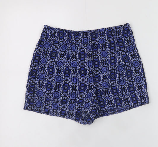 Forever 21 Womens Blue Floral Print XS High Rise Shorts