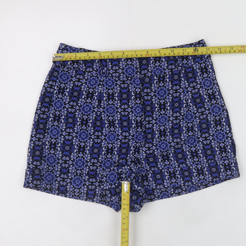 Forever 21 Womens Blue Floral Print XS High Rise Shorts