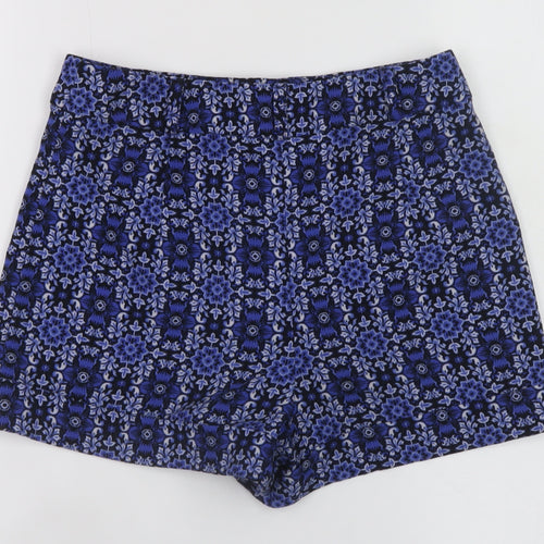 Forever 21 Womens Blue Floral Print XS High Rise Shorts