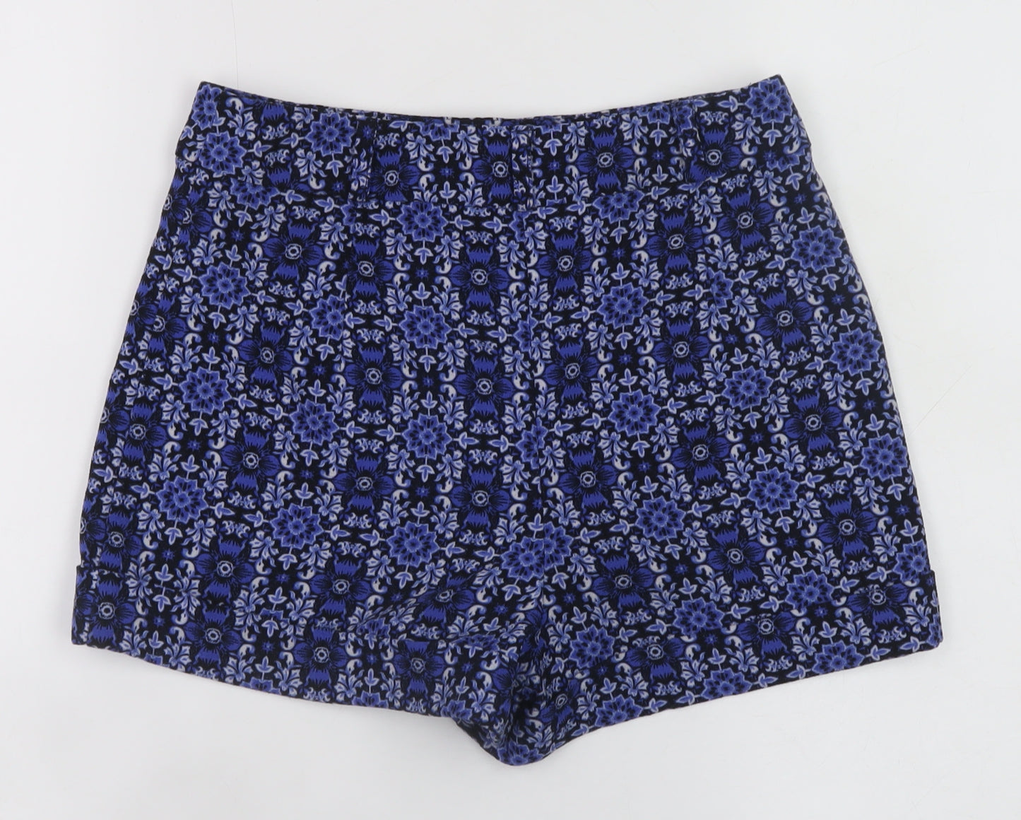 Forever 21 Womens Blue Floral Print XS High Rise Shorts