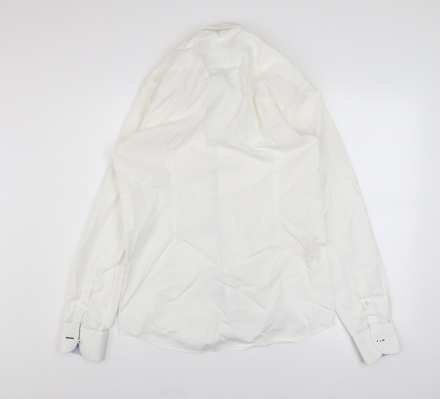 BOSS Hugo Boss Men's White Slim Fit Easy Iron Long Sleeve Shirt 15.5in