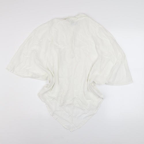 Diesel Women White Relaxed Kimono Button-Up Shirt Size S