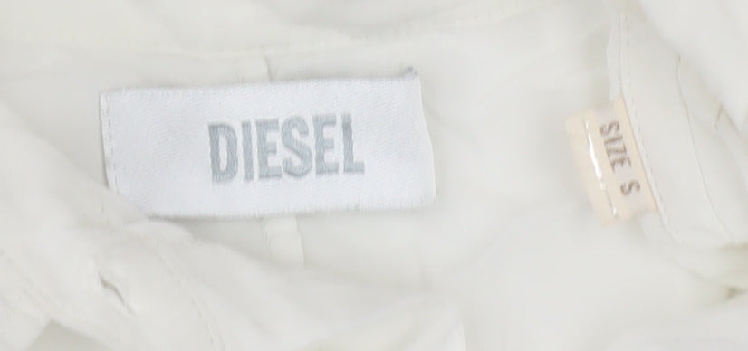 Diesel Women White Relaxed Kimono Button-Up Shirt Size S
