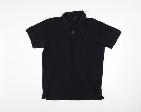 Jack & Jones Premium Men's Black Cotton Polo Shirt XL