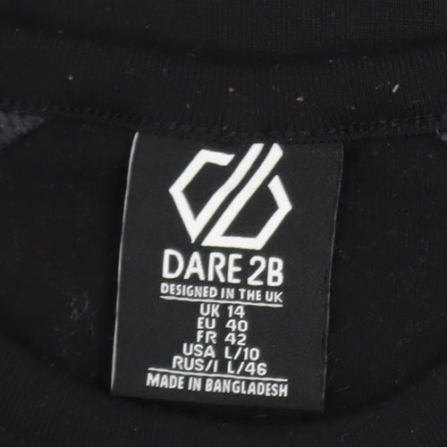Dare 2B Womens Black Long Sleeve Polyester Active Top Size 14