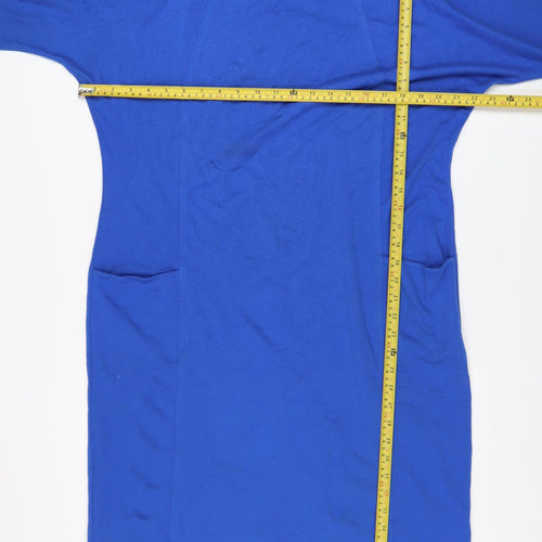 Jaeger Women’s Blue Shift Dress Size M 3/4 Sleeve Viscose Blend