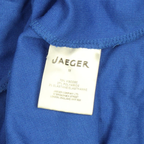 Jaeger Women’s Blue Shift Dress Size M 3/4 Sleeve Viscose Blend