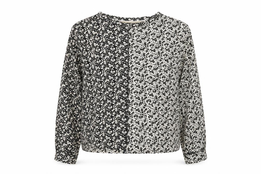 Next Women’s Black Floral Long Sleeve Blouse Size 10 Viscose Mix