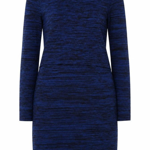 JoJo Maman Bébé Women's Blue Knit Shift Dress Size M Long Sleeve
