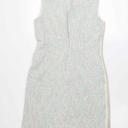 Hobbs Women Multicoloured Size 10 Shift Tweed Knee Length Dress