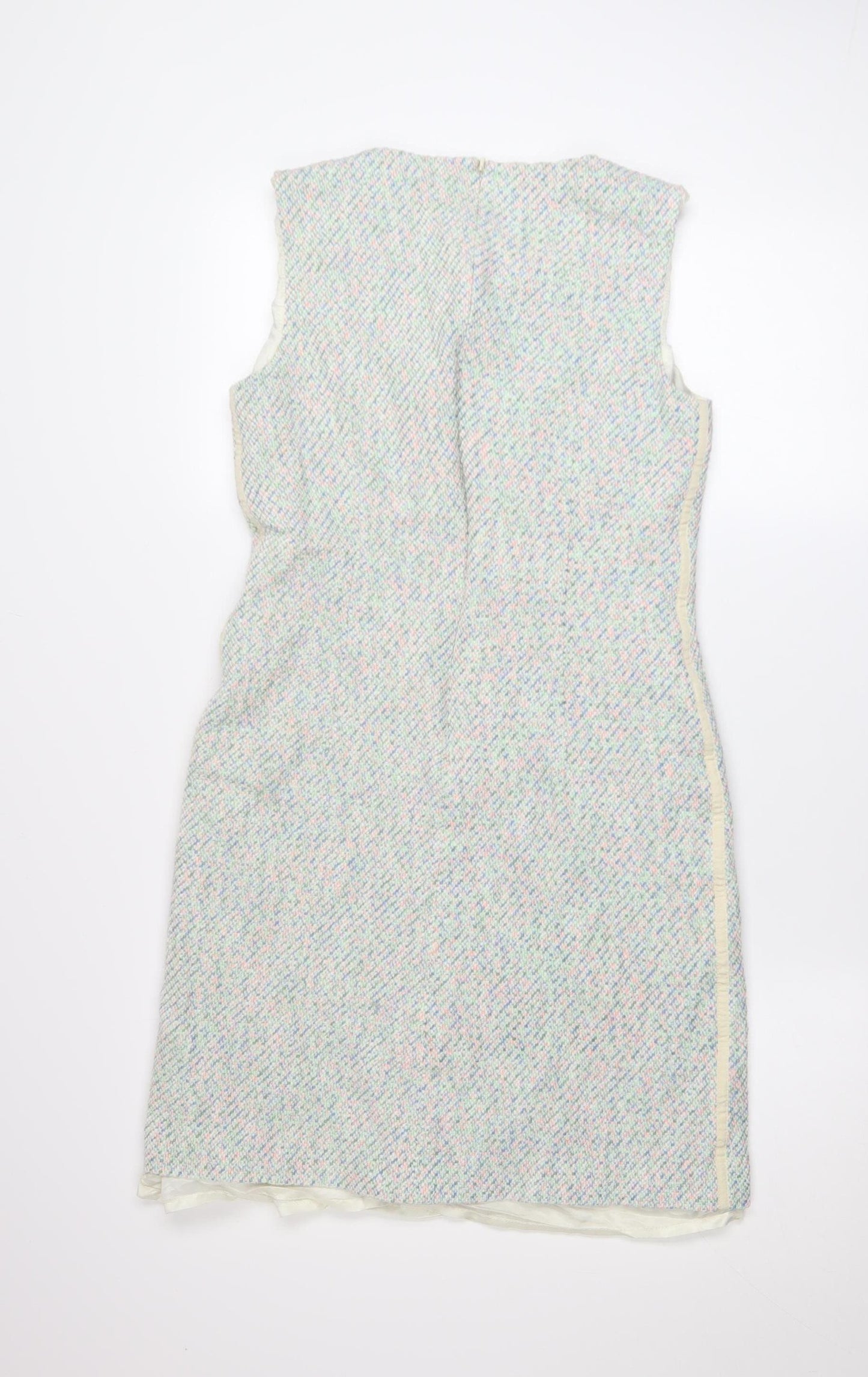 Hobbs Women Multicoloured Size 10 Shift Tweed Knee Length Dress