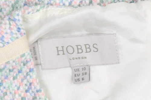 Hobbs Women Multicoloured Size 10 Shift Tweed Knee Length Dress