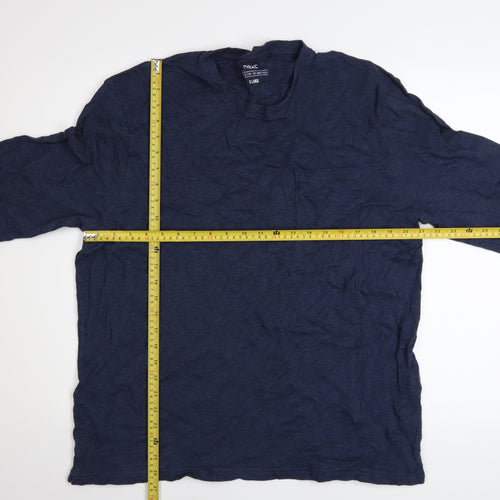 Next Men's Blue Cotton Long Sleeve Crew Neck XL Casual Top