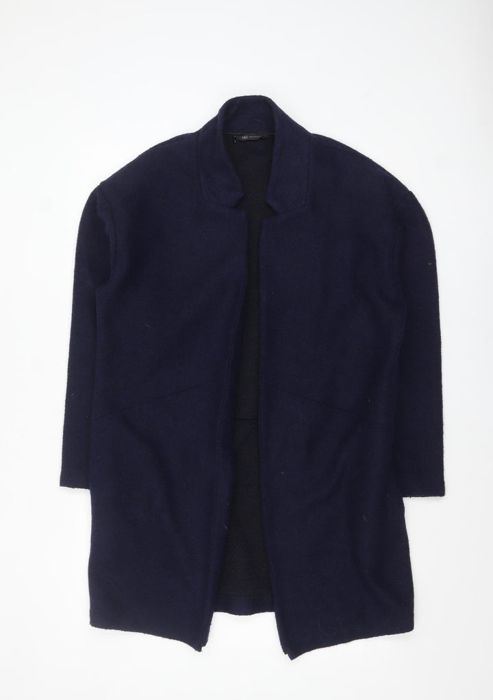 Marks and Spencer Women's Blue Mid-Length Open Front Coatigan Size 12