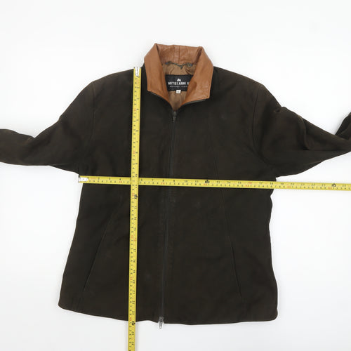 Mitici Anni 60 Women's Brown Leather Bomber Jacket Size S