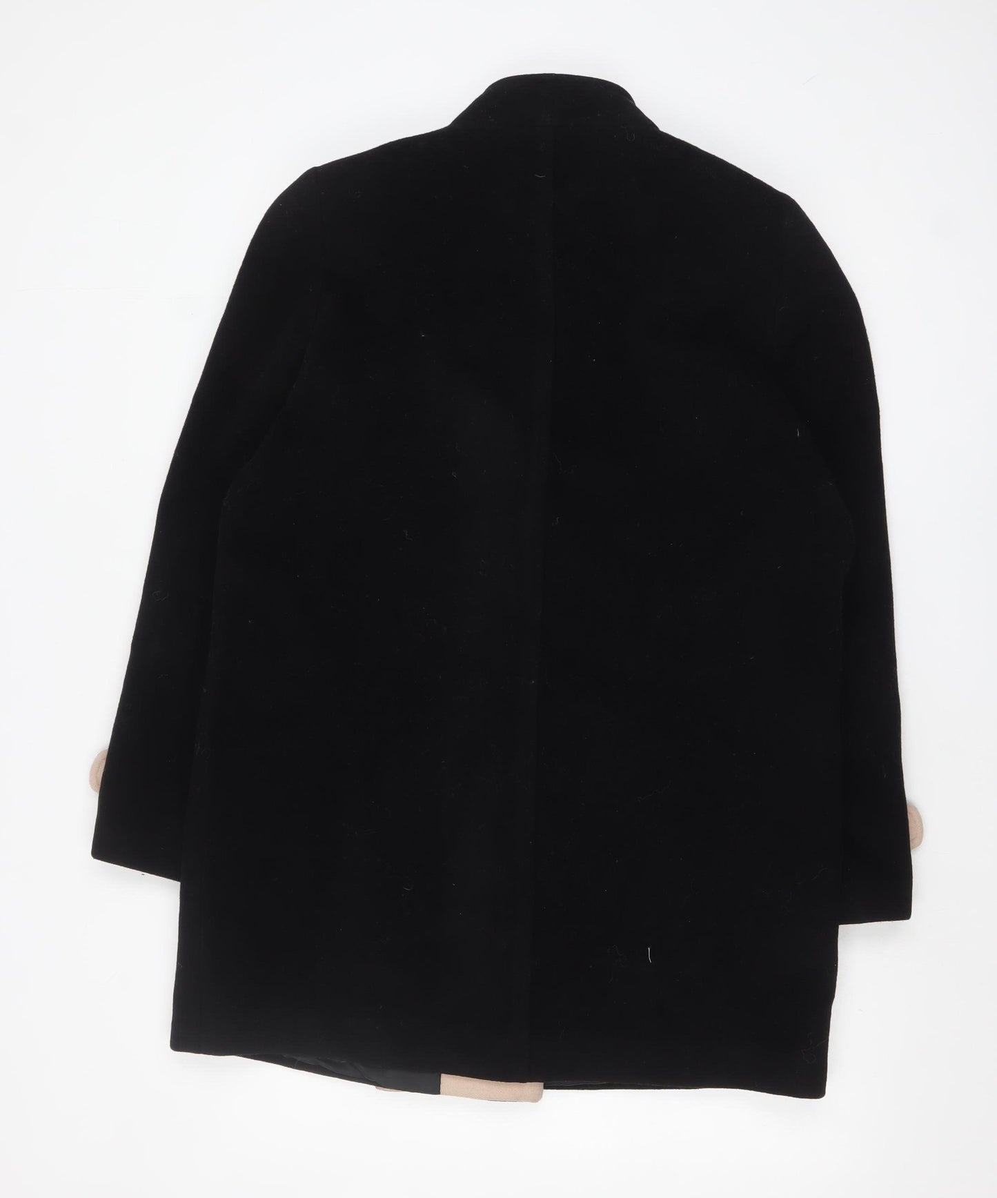 Kesta London Women's Black Wool Cashmere Overcoat Size 14