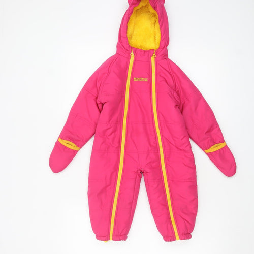 Regatta Unisex Baby Pink Snowsuit 6-12 Months Hooded Waterproof Winter Suit