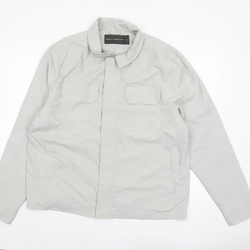 French Connection Men's Grey XL Lightweight Zip Jacket