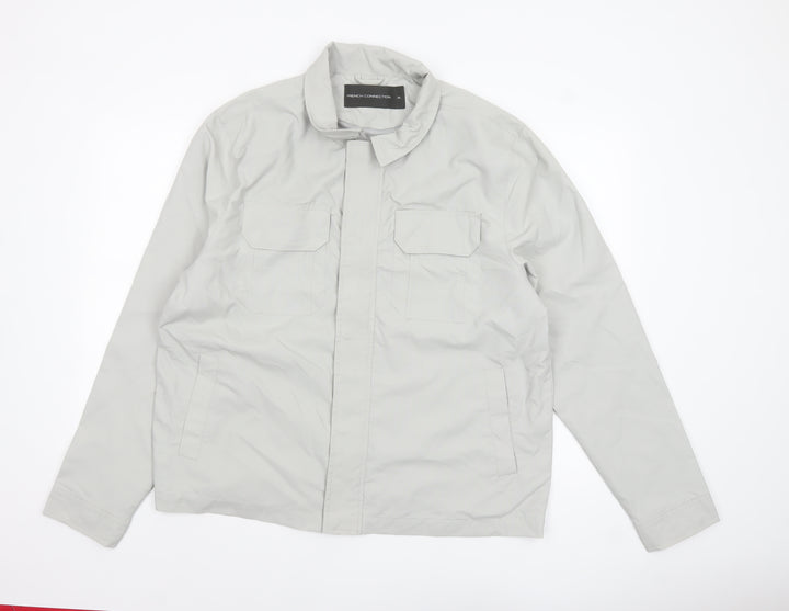 French Connection Men's Grey XL Lightweight Zip Jacket