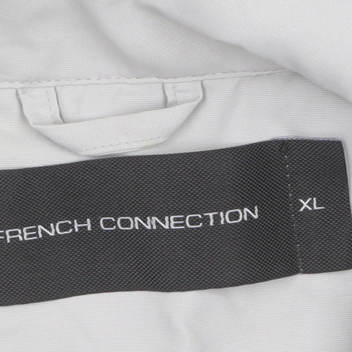 French Connection Men's Grey XL Lightweight Zip Jacket