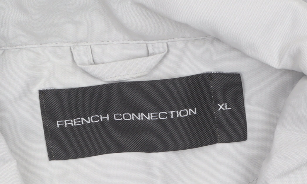 French Connection Men's Grey XL Lightweight Zip Jacket