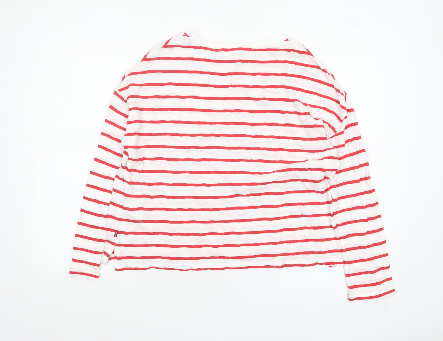 Levi's Women's Multicoloured Striped Long Sleeve Cotton T-Shirt Size S