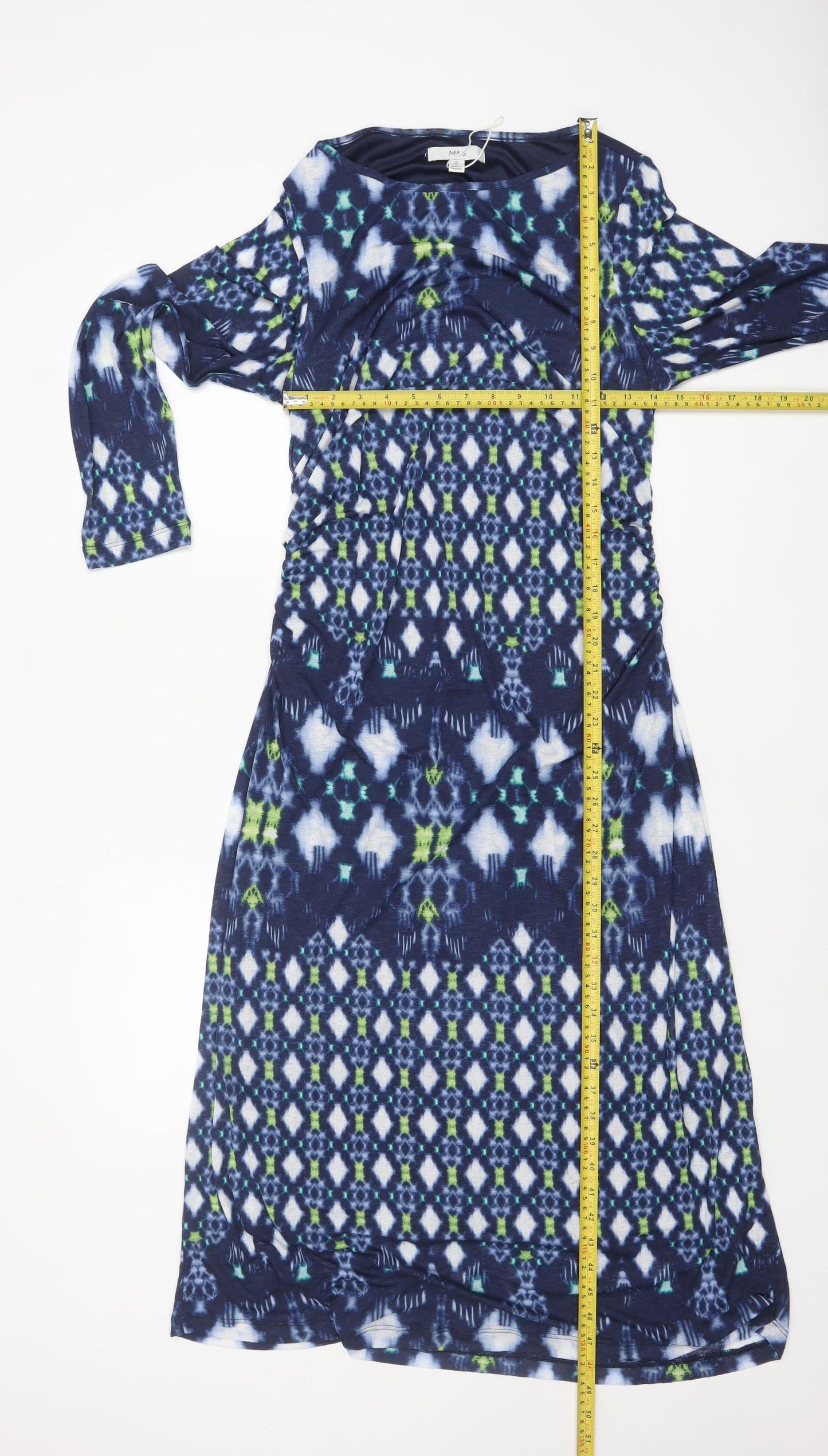 Marks and Spencer Women Blue Geometric Shift Dress Size 16