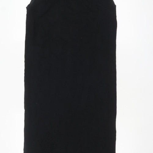 Label Lab Women Black Size 10 Sleeveless Long Bodycon Dress