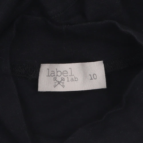 Label Lab Women Black Size 10 Sleeveless Long Bodycon Dress