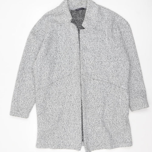 Marks and Spencer Womens Grey Size 14 Tweed Coatigan