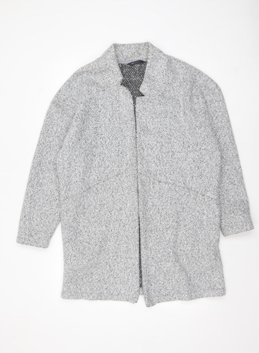 Marks and Spencer Womens Grey Size 14 Tweed Coatigan