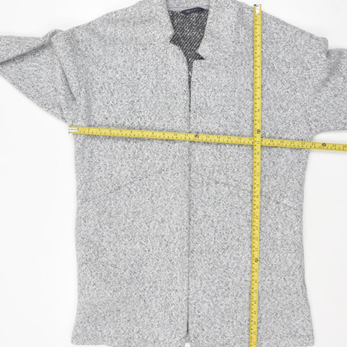 Marks and Spencer Womens Grey Size 14 Tweed Coatigan