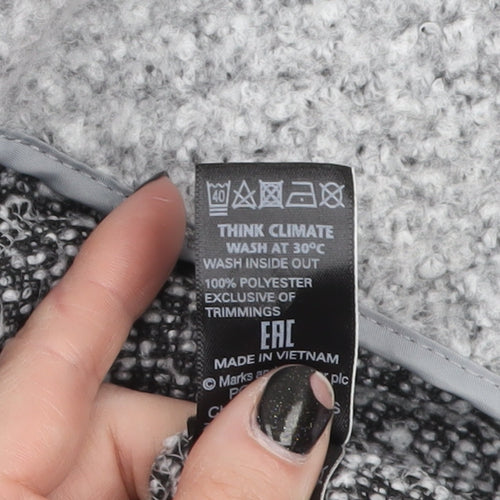 Marks and Spencer Womens Grey Size 14 Tweed Coatigan