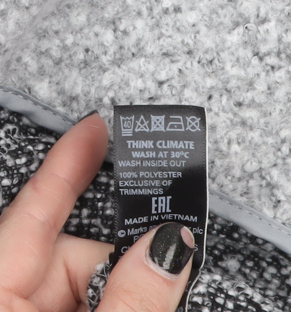 Marks and Spencer Womens Grey Size 14 Tweed Coatigan