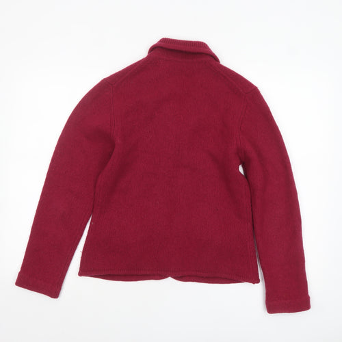 Phase Eight Women Red Wool Collared Cardigan Size 12