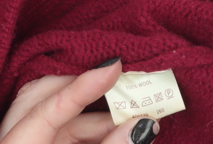 Phase Eight Women Red Wool Collared Cardigan Size 12