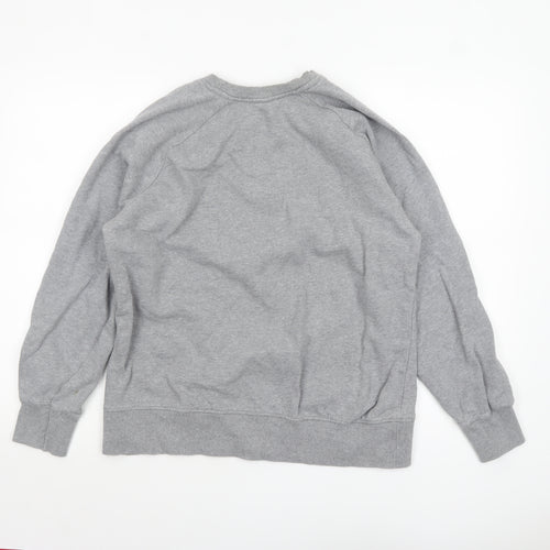 Earth Positive Women's Grey Panda Graphic Pullover Sweatshirt L