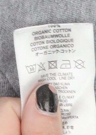 Earth Positive Women's Grey Panda Graphic Pullover Sweatshirt L